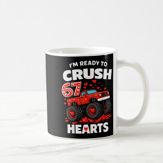 I'm Ready To Crush 67 Hearts Truck Valentines Day  Koffiemok (Rechts)