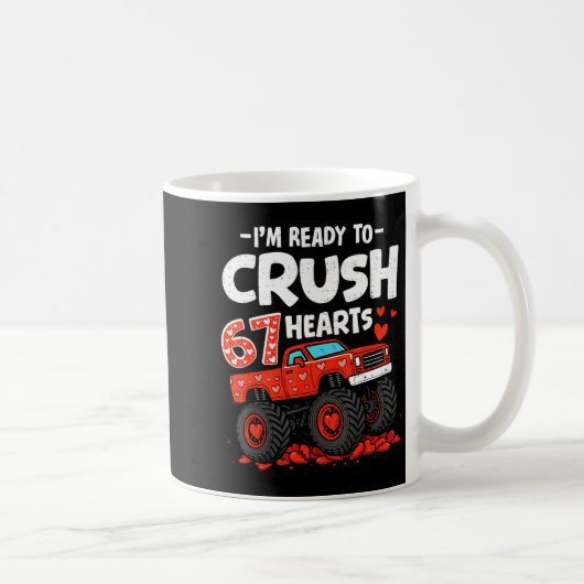I'm Ready To Crush 67 Hearts Truck Valentines Day  Koffiemok (Rechts)