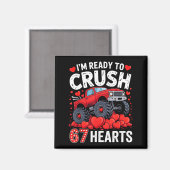I'm Ready To Crush 67 Hearts Truck Valentines Day  Magneet (Voorkant / Achterkant)