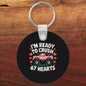 I'm Ready To Crush 67 Hearts Truck Valentines Day  Sleutelhanger (Voorkant)
