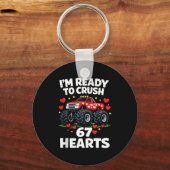I'm Ready To Crush 67 Hearts Truck Valentines Day  Sleutelhanger (Voorkant)