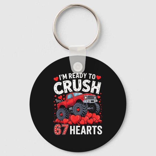 I'm Ready To Crush 67 Hearts Truck Valentines Day  Sleutelhanger (Voorkant)