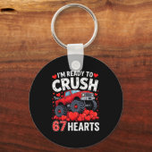 I'm Ready To Crush 67 Hearts Truck Valentines Day  Sleutelhanger (Voorkant)