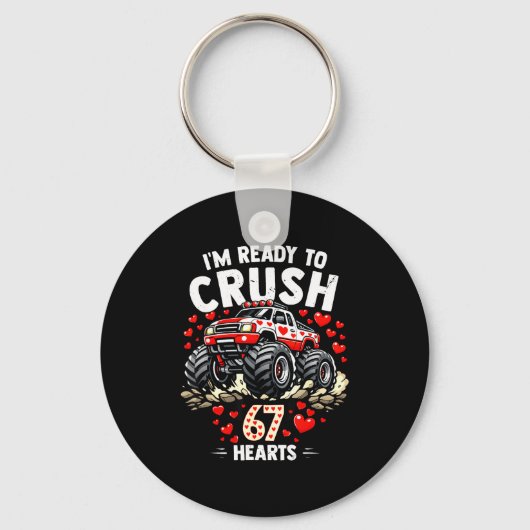 I'm Ready To Crush 67 Hearts Truck Valentines Day  Sleutelhanger (Voorkant)