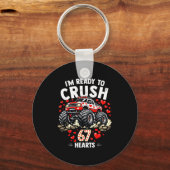 I'm Ready To Crush 67 Hearts Truck Valentines Day  Sleutelhanger (Voorkant)