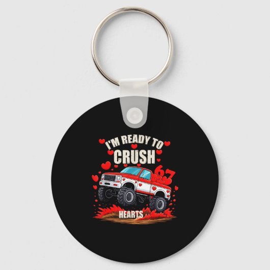 I'm Ready To Crush 6 7 Hearts Truck Funny 6 7 Vale Sleutelhanger (Voorkant)