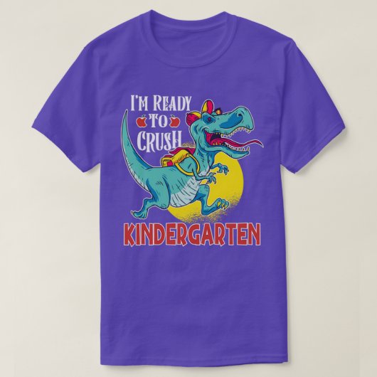 Im Ready To Crush Kindergarten Dinosaur Boys Back T-shirt (Design voorkant)
