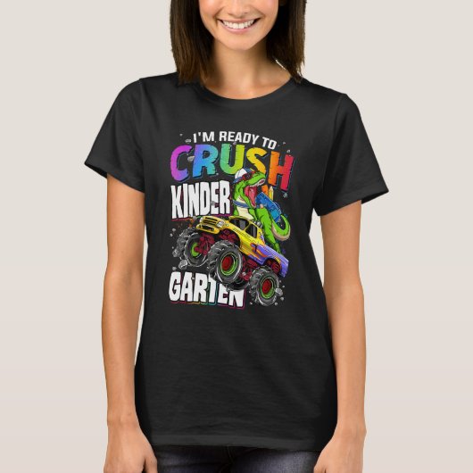 I'm Ready To Crush Kindergarten Dinosaur Boys Back T-shirt (Voorkant)