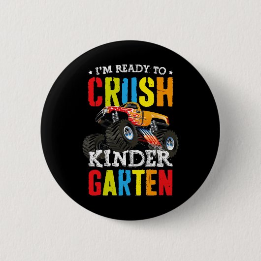 Im Ready To Crush Kindergarten Monster Truck Ck To Ronde Button 5,7 Cm (Voorkant)