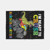 I'm Ready To Crush Kindergarten Monster Truck Dino Fleece Deken (Voorkant (Horizontaal))