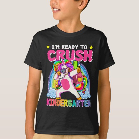 I'm Ready To Crush Kindergarten Unicorn First Day  T-shirt (Voorkant)