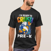 I'm Ready To Crush Pre K Volleyball Boys Kids Back T-shirt (Voorkant)