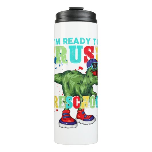 I'm Ready To Crush Second Grade Dinosaur Back To S Thermosbeker (Voorkant)