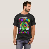 I'm Ready To Crush Seventh Grade Rex Dinosaur Rain T-shirt (Voorkant volledig)