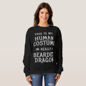 Im Really A Bearded Dragon Easy Halloween Costume Trui (Voorkant volledig)