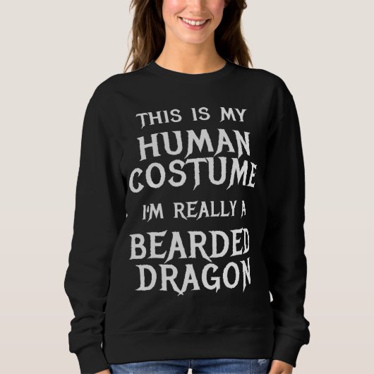 Im Really A Bearded Dragon Easy Halloween Costume Trui (Voorkant)