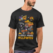 I'm Really Digging Halloween Construction Vehicle T-shirt (Voorkant)