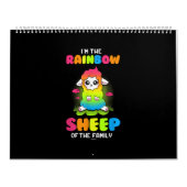 Im regenboogschaap van familie | Kute Sheep Design Kalender (Hoes)