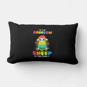 Im regenboogschaap van familie Kute Sheep Design Kussen
