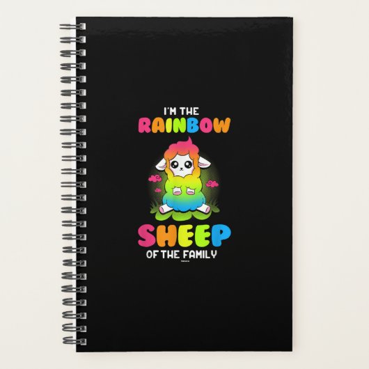 Im regenboogschaap van familie | Kute Sheep Design Planner (Voorkant)