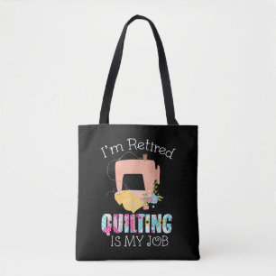 Im Remoe Quilting is mijn liefdesgrappige kwilting Tote Bag