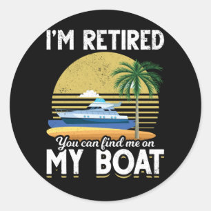 Im Repension Funny Boat Ronde Sticker