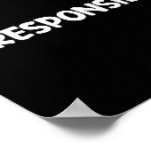 I'm Resnsible Funny Ity Character Reference  Poster (Hoek)