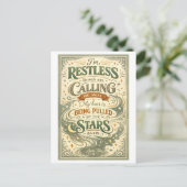 "I'm Restless" Anais Nin Quotation Briefkaart (Staand voorkant)