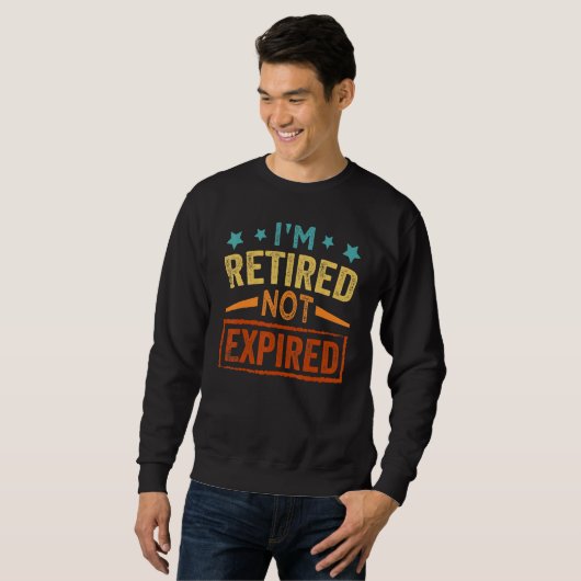 I'm Retired Not Expired Wine Grandpa Trui (Voorkant volledig)