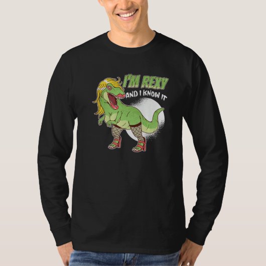 I'm Rexy And I Know It Cute Rex  Dinosaur T-shirt (Voorkant)