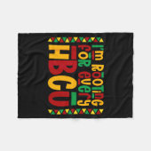 Im Rooting For Every Hbcu Historical Black College Fleece Deken (Voorkant (Horizontaal))
