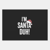 I'm Santa Duh Funny Christmas Gift Idea Inpakpapier Vel (Voorkant)