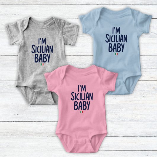 "I'm Sicilian Baby" Funny Pride of Sicily Romper