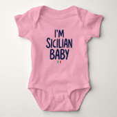 "I'm Sicilian Baby" Funny Pride of Sicily Romper (Voorkant)