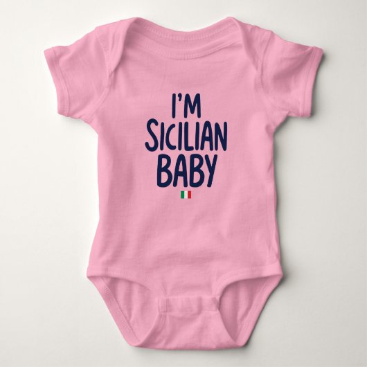 "I'm Sicilian Baby" Funny Pride of Sicily Romper (Voorkant)