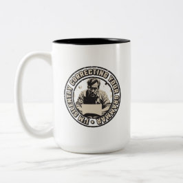 I'm Silently Correcting Your Grammar Tweekleurige Koffiemok