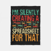 I'm Silently Creating A Spreadsheet - Actuary Stat Fleece Deken (Voorkant)