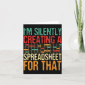 I'm Silently Creating A Spreadsheet - Actuary Stat Kaart (Voorkant)