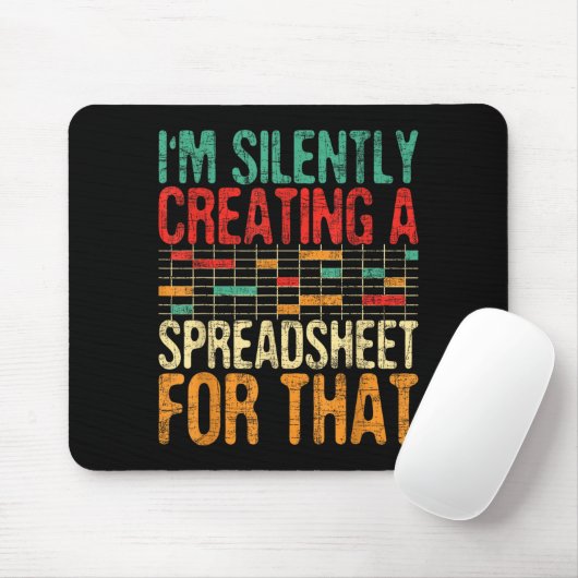 I'm Silently Creating A Spreadsheet - Actuary Stat Muismat (Met muis)
