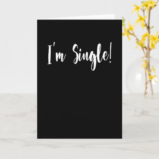 I'm Single - Grappige echtscheiding Kaart (Gele Bloem)