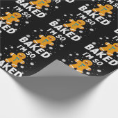 I'm So Baked Gingerbread Man Christmas Cookie Bake Cadeaupapier (Hoek)