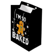 I'm So Baked Gingerbread Man Christmas Cookie Bake Medium Cadeauzakje (Voorkant Gekanteld)