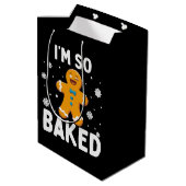I'm So Baked Gingerbread Man Christmas Cookie Bake Medium Cadeauzakje (Achterkant Gekanteld)