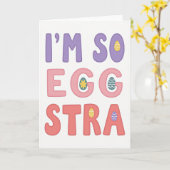 Im So Egg Stra Message Card Kaart (Gele Bloem)