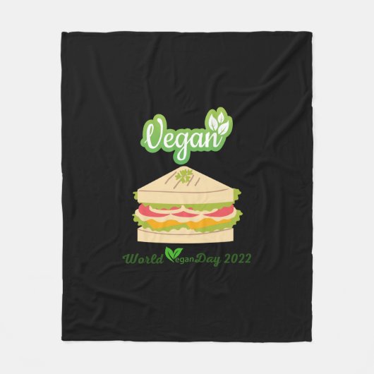 I'm So fresh Vegan day 2022 Sticker1 Fleece Deken (Voorkant)