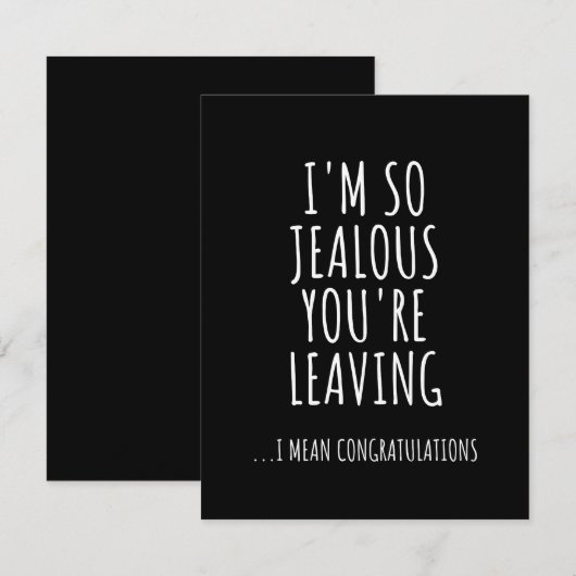 I'm So Jealous You're Leaving Save The Date (Voorkant / Achterkant)