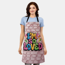I'm So Loved Graffiti Tag in Light Pink Brick Schort