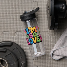 I'm So Loved Graffiti Tag in Light Pink Brick Waterfles