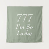 I'm So Lucky 777 Angel Number Tapestry Wandkleed (Voorkant)