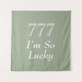 I'm So Lucky 777 Angel Number Tapestry Wandkleed
